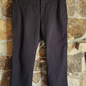 Old Navy Gray Low Waist Bootcut Pants Women’s 18 Pinstripe Pockets
